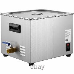VEVOR Ultrasonic Cleaner 15L Stainless Steel 900W Industry Heated withTimer Heater