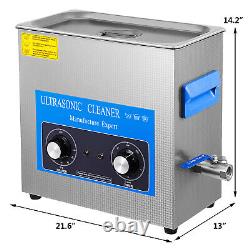 VEVOR Ultrasonic Cleaner 30L 1100W Jewerly Cleaner Knob Control withHeater Timer