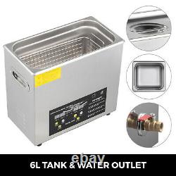VEVOR Ultrasonic Cleaner 6L Cleaning Equipment 580w Industry Heated withTimer